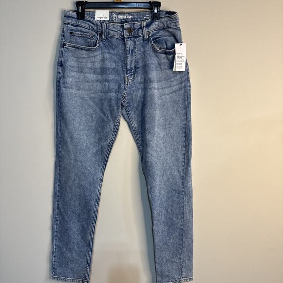 Nwt Original Use Men's Slim Fit Tapered Leg Light Blue Jeans Size 32x34 - Picture 8 of 9